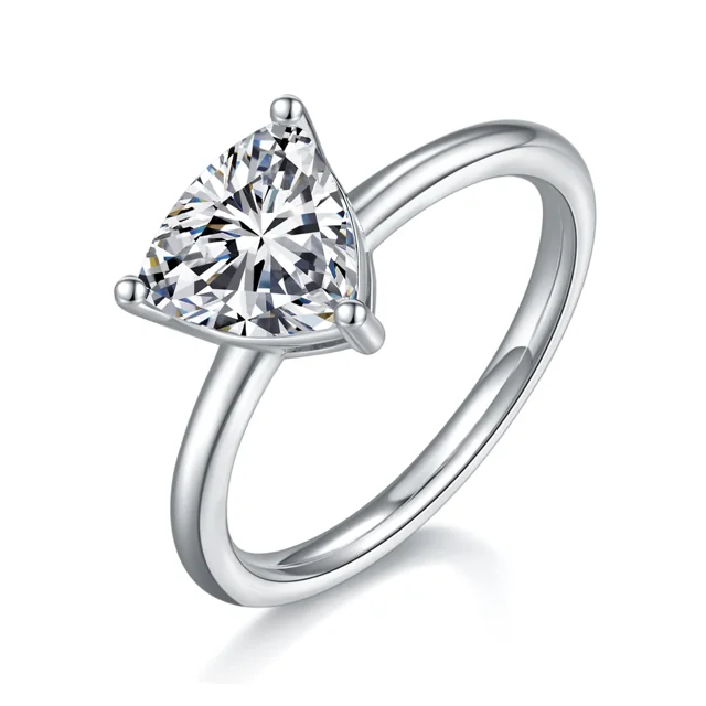 3 ct Trillion Solitaire Diamond Ring